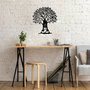 Wallity Yoga 4 Escultura de Pared de Metal Negra